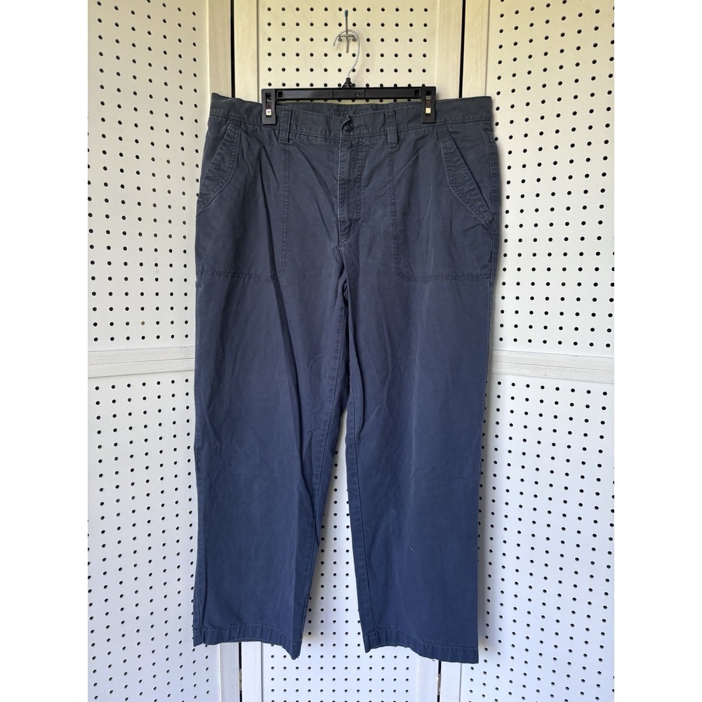 LL Bean Men's‎ 38/30 Navy Blue Chino Khaki Pants 100% Cotton